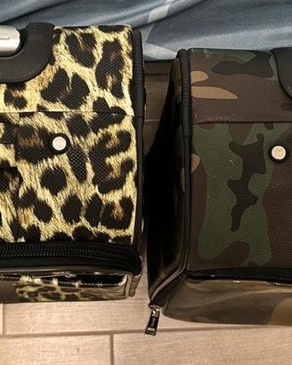 set trolley mia bag camouflage e animalier