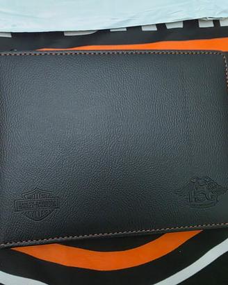 porta documenti in pelle nuovo originale harley 