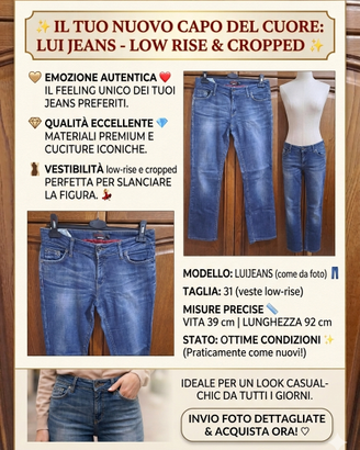 Liu Jo jeans donna tg 31 vita bassa