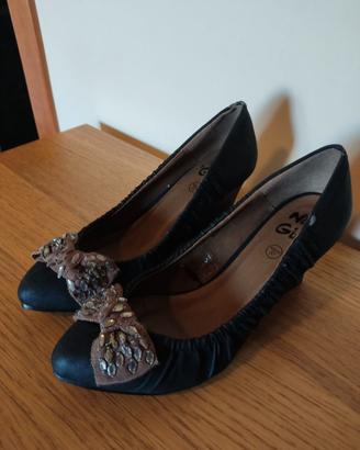 Scarpe da donna 37 con tacco e fiocco
