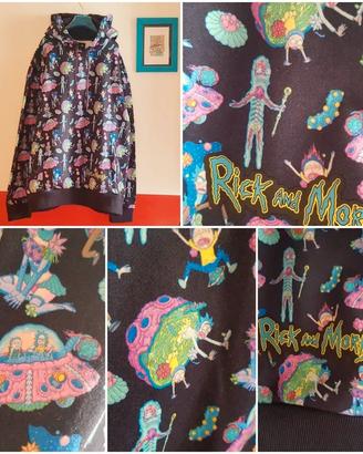 Felpa oversize con cappuccio Rick and Morty