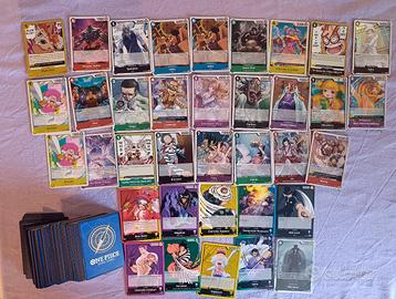 Lotto 161 carte OnePiece  1SR, 9L ,26R,125C