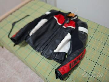 giubbino moto dainese in pelle taglia 48
