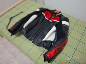 giubbino moto dainese in pelle taglia 48