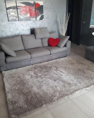 Tappeto Shaggy grigio pelo semi lungo