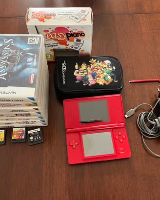 Nintendo DS rosso + giochi + accessori