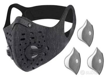 Mascherina lavabile NUOVA con ricambi per PM 2.5