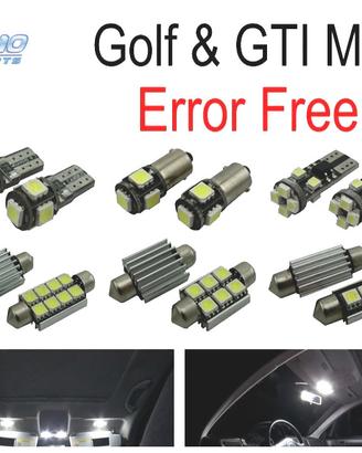 KIT 15 LAMPADE LED INTERNE PER VOLKSWAGEN VW GOLF 