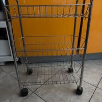 Scaffale cucina cartello acciaio a 3 piani