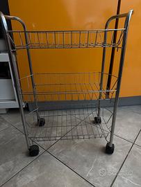 Scaffale cucina cartello acciaio a 3 piani