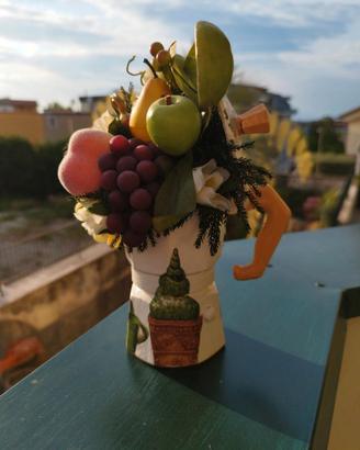 caffettiera decorativa con decoupage 
