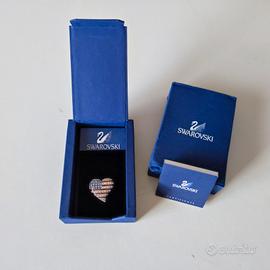 Spilla originale Swarovski cuore bandiera USA