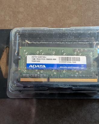 RAM ADATA 1GB PC3-10600S DDR3 portatile