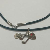 Bracciale caucciù/arg. 925 con ciondolo arg. 925