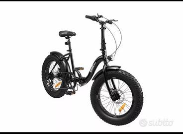 Fat Bike Teklio pieghevol (Unieuro) imballata. 