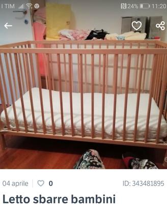 letto con sbarre per bambini