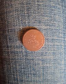 Moneta vintage  degli anni 70 usata per le giostre