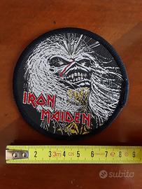 Toppa ricamata Iron Maiden anni 80 tonda