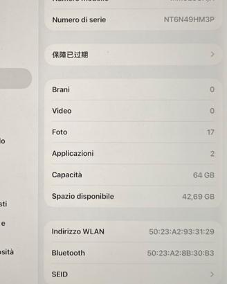 Apple iPad Air 5ª Generazione 64GB Wi-Fi -