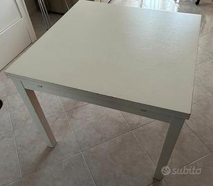 Tavolo Bianco Usato Ikea 90x90 allungabile 168x90