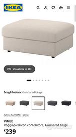 Pouf Contenitore IKEA serie VIMLE