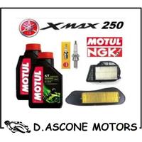 kit tagliando xmax xcity 250 2 filtri 2lt olio Mot