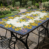 TAVOLO IN PIETRA LAVICA MIS. 200X100 CM. COMPLETO