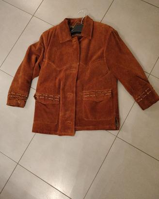 giacca vintage camoscio color marrone