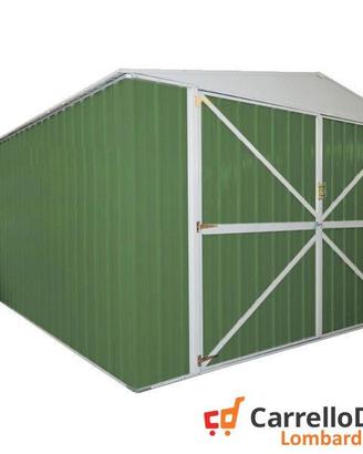 Box acciaio garage lamiera 360x600 verde