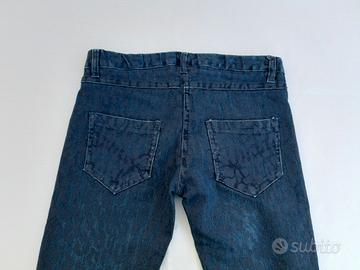Jeans  slim,  blu,  leopardato . Gas 9/12 anni