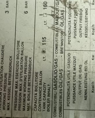 caldaia a gasolio Termorossi