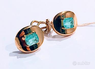 ORECCHINI IN ORO E SMERALDI