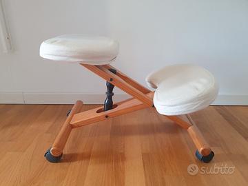 sedia ergonomica posturale in legno regolabile