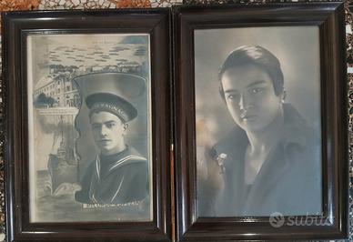 coppia quadri foto antiche anni '20