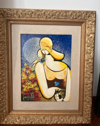 Aldo lanciano quadro Carol in giallo