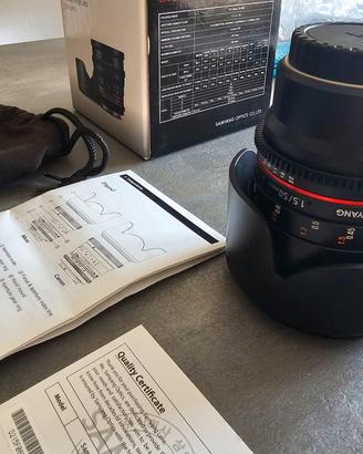 Samyang 50mm T1.5 cine lens MFT