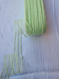 nastro crinolina verde menta  merletto 5cm x 50
