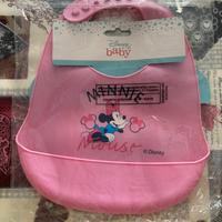 Bavaglino in silicone rosa di minnie Disney