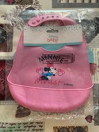 Bavaglino in silicone rosa di minnie Disney
