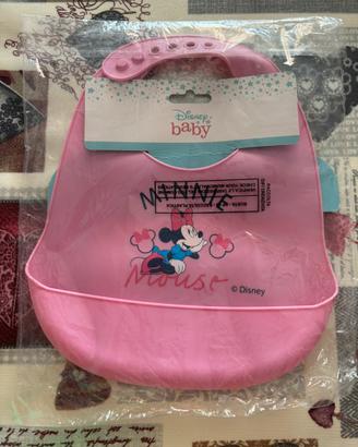 Bavaglino in silicone rosa di minnie Disney