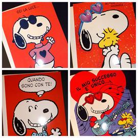 Snoopy Peanuts Biglietti Giganti A4 San Valentino