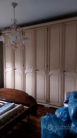 Armadio decapato avorio 6 ante