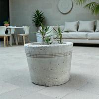 Vaso Cemento Moderno Pesante Design Giardino