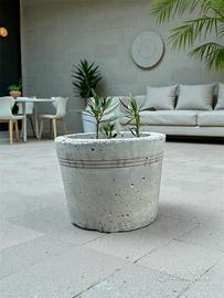 Vaso Cemento Moderno Pesante Design Giardino