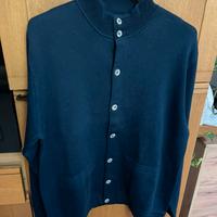 Cardigan  uomo tg.52 in cotone blu