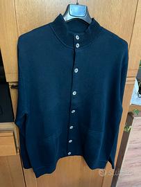 Cardigan  uomo tg.52 in cotone blu