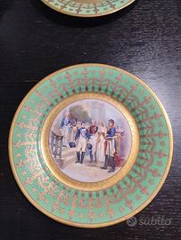 Piatto da parata Sevrès Napoleon dipinto a mano. 