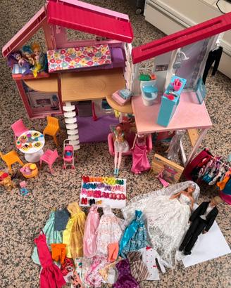 Casa di Malibu di Barbie, Barbie varie, cane, acc.