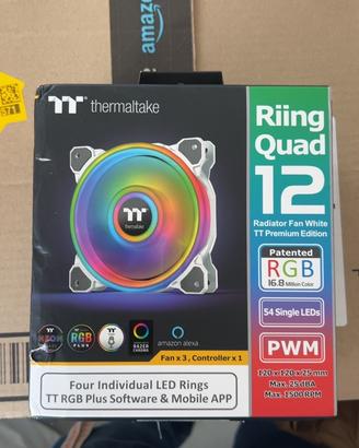 Thermaltake Riing Quad 120mm RGB – 3 ventole