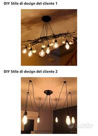 lampadario ragno 6 bracci (senza lampadine)